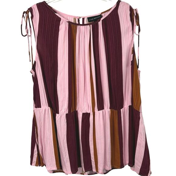 Lane Bryant Women Peplum Top Sleeveless Lightweight Pink Spring Casual Size 24 - Picture 2 of 10